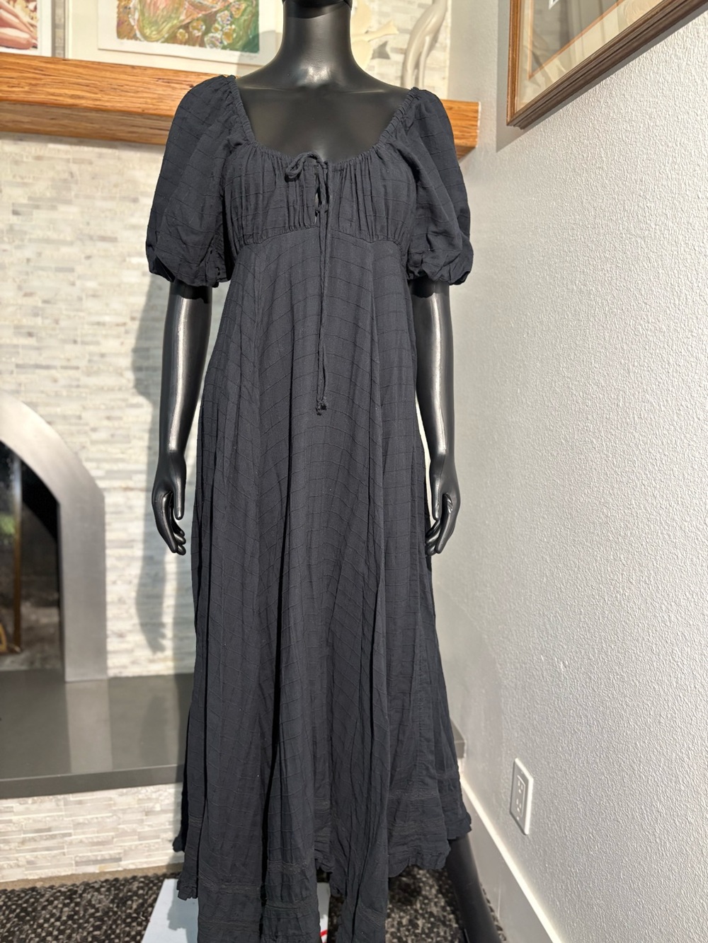 Free People black On my Level maxi dress